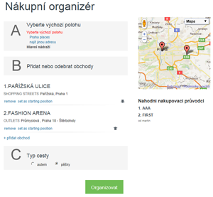 Nákupní organizér Nákupní organizér